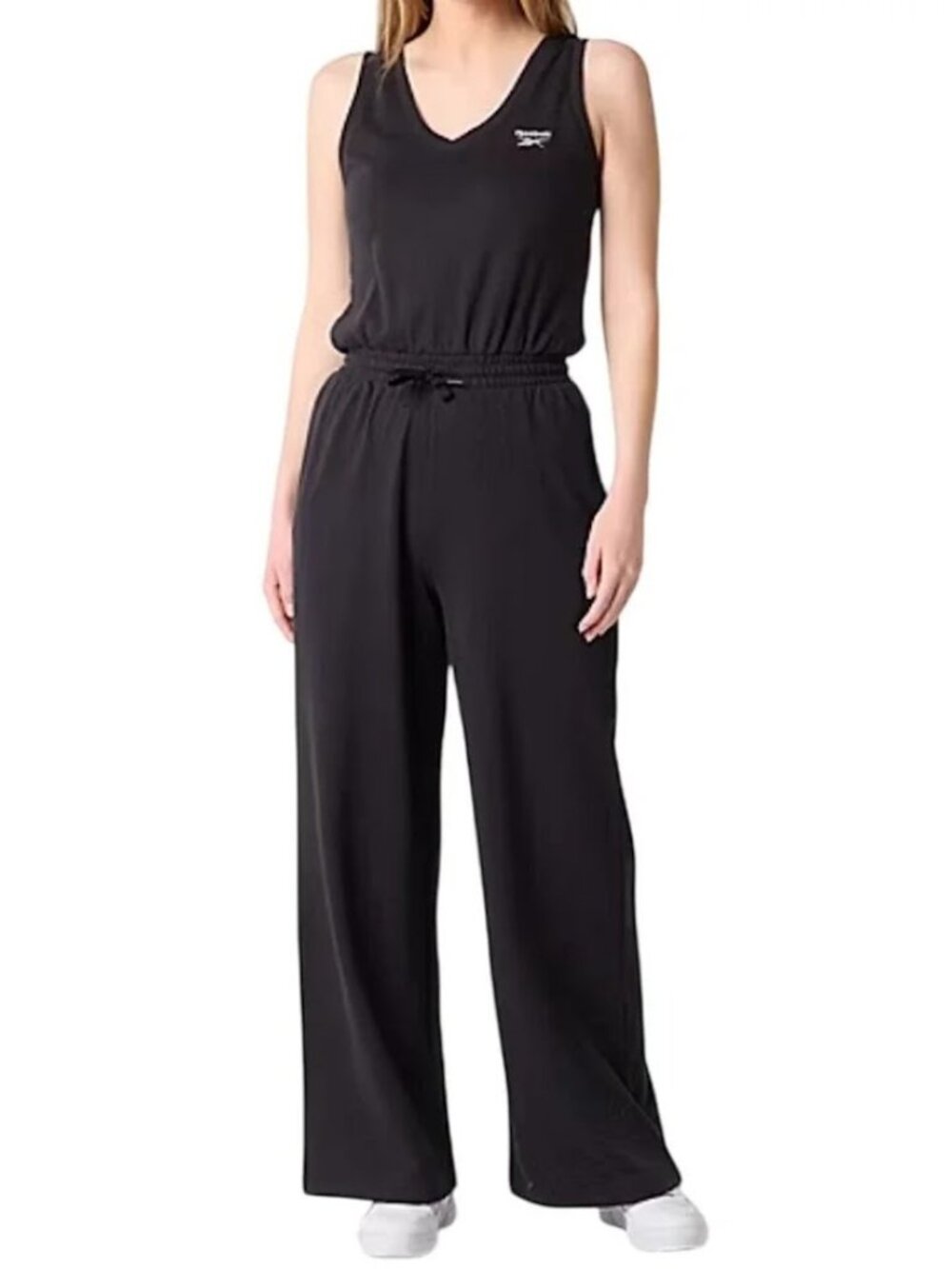 Reebok Performance Identity Romper V-Neck Black Jumpsuit XL New with Tags